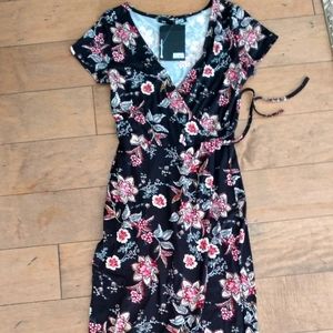 Rebel Sugar Faux Wrap Dress